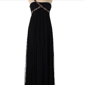 Marchesa Notte Black Long Dress Gown